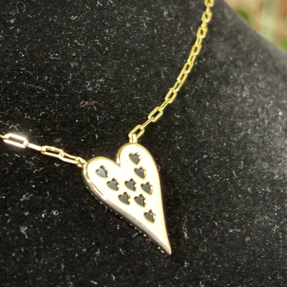 Frieda Rothman Onyx Heart Pendant Necklace